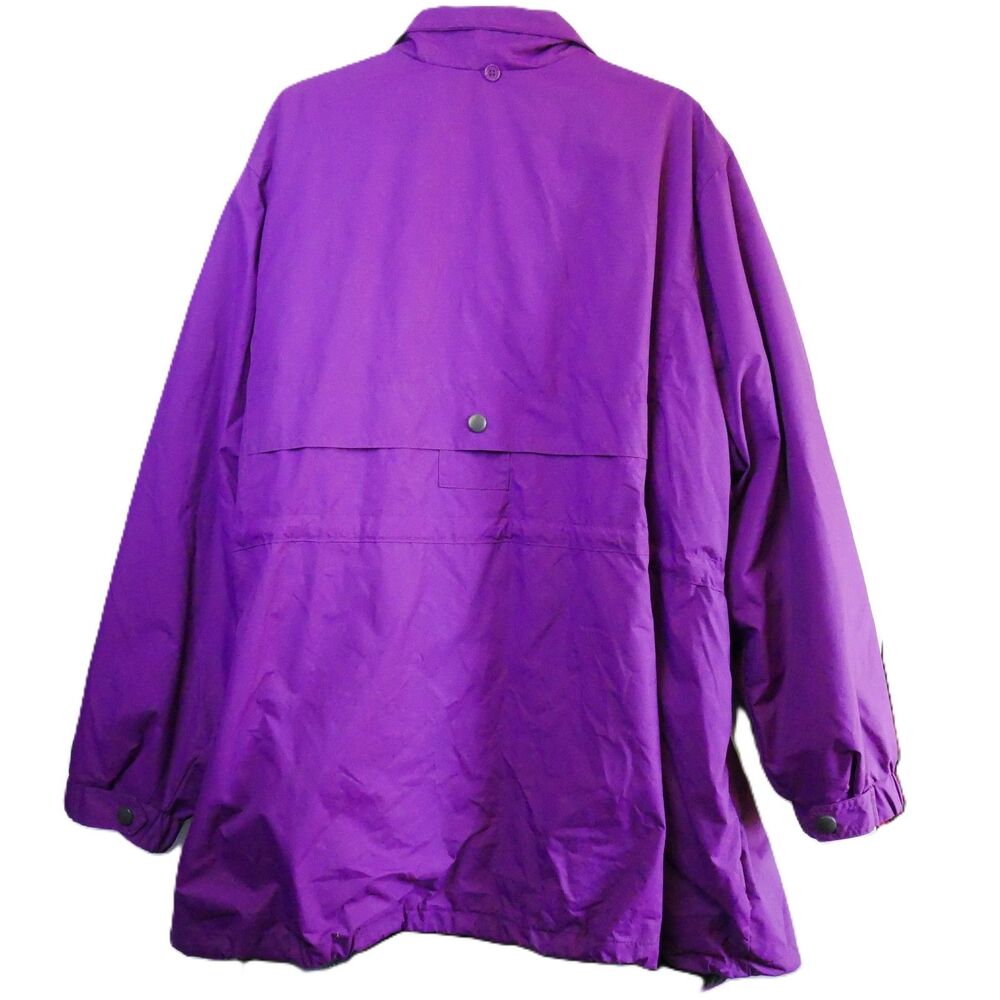 Woman Within Purple Jacket 34/36 4X Front Zip Fleece Lined - Picture 10 of 15